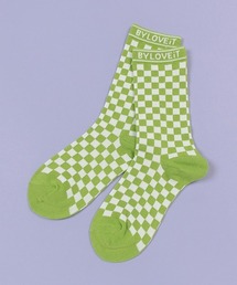 チェッカークルーソックス【日本製】