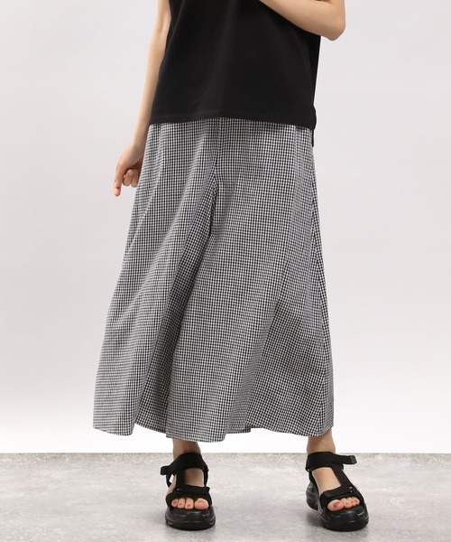 GLOBAL WORK Smile Seed Store（グローバルワーク スマイルシードストア）の「リネン混フレアワイドパンツ/180964（その他パンツ・レディース・ブラック/チャコール/ラベンダー/チェック/ホワイト系その他・LARGE/SMALL/MEDIUM）」の21枚目の写真
