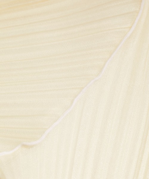 ROPE' PICNIC（ロペピクニック）の「シアープリーツプチハイネックカットトップス（Tシャツ/カットソー・レディース・オフホワイト/チャコールグレー/ブルー・38）」の6枚目の写真