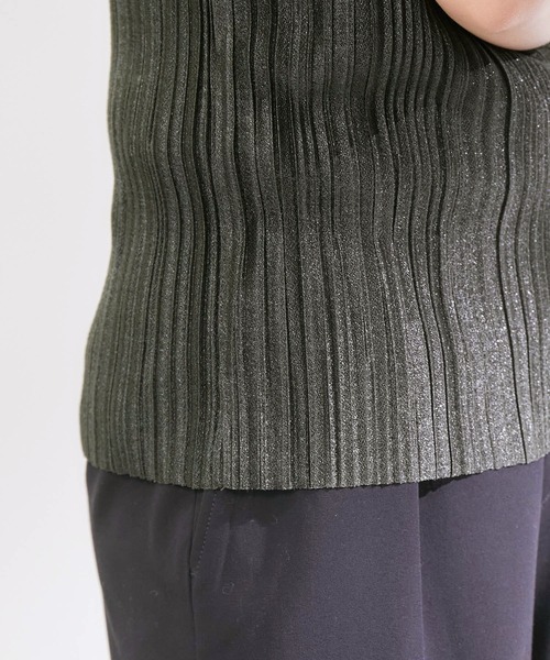 ROPE' PICNIC（ロペピクニック）の「シアープリーツプチハイネックカットトップス（Tシャツ/カットソー・レディース・オフホワイト/チャコールグレー/ブルー・38）」の15枚目の写真