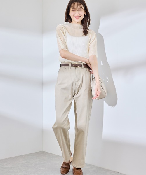 ROPE' PICNIC（ロペピクニック）の「シアープリーツプチハイネックカットトップス（Tシャツ/カットソー・レディース・オフホワイト/チャコールグレー/ブルー・38）」の16枚目の写真