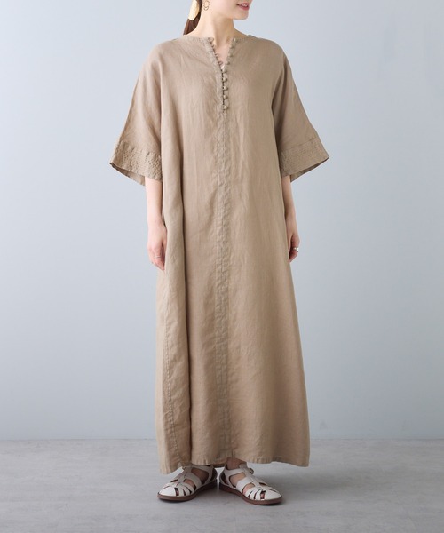 S/Mサイズ展開・WEB限定】フレンチリネンワンピース（ワンピース