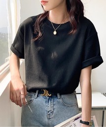 クルーネックゆったり半袖Tシャツ