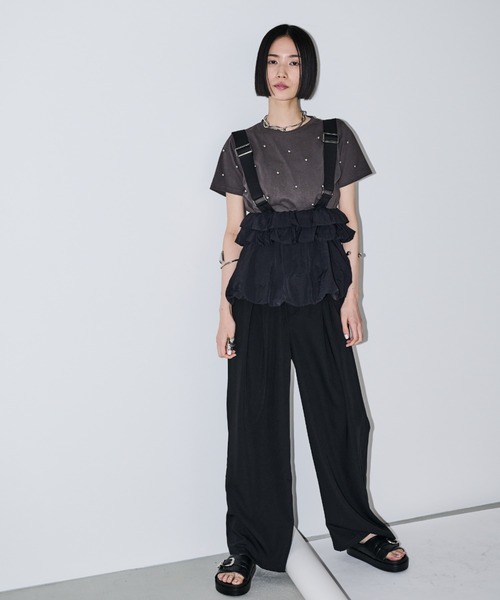 AIC.（エーアイシー）の「パール/スタッズ付きTシャツ（Tシャツ/カットソー・レディース・オフホワイト/チャコールグレー・FREE）」の20枚目の写真