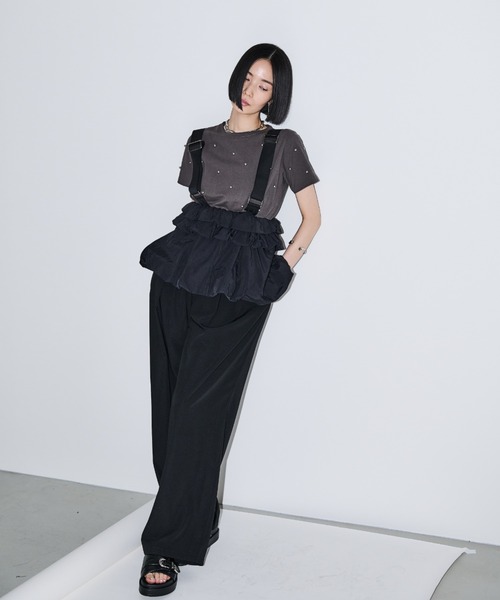 AIC.（エーアイシー）の「パール/スタッズ付きTシャツ（Tシャツ/カットソー・レディース・オフホワイト/チャコールグレー・FREE）」の19枚目の写真