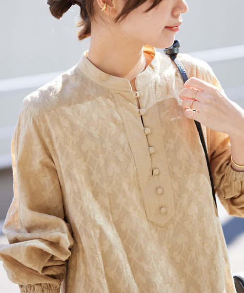 JOURNAL STANDARD relume（ジャーナルスタンダード　レリューム）の「《追加》コットンジャガードフレアワンピース（ワンピース・レディース・ブラック/ベージュ/ホワイト・FREE）」の3枚目の写真