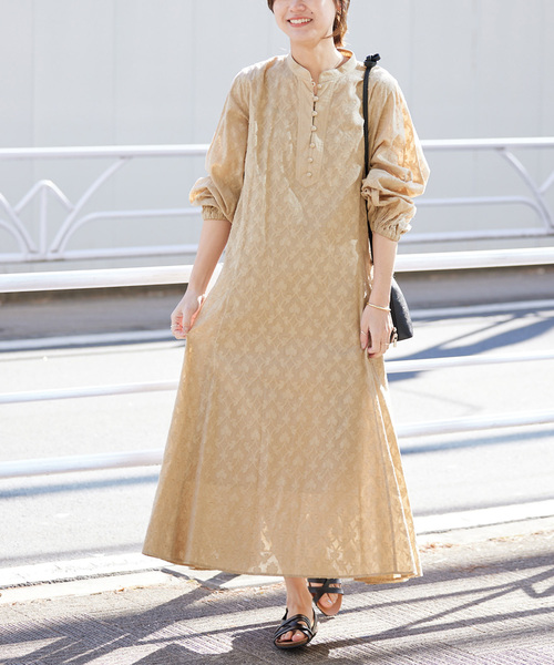 JOURNAL STANDARD relume（ジャーナルスタンダード　レリューム）の「《追加》コットンジャガードフレアワンピース（ワンピース・レディース・ブラック/ベージュ/ホワイト・FREE）」の15枚目の写真