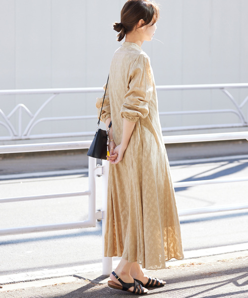 JOURNAL STANDARD relume（ジャーナルスタンダード　レリューム）の「《追加》コットンジャガードフレアワンピース（ワンピース・レディース・ブラック/ベージュ/ホワイト・FREE）」の16枚目の写真