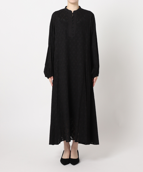 JOURNAL STANDARD relume（ジャーナルスタンダード　レリューム）の「《追加》コットンジャガードフレアワンピース（ワンピース・レディース・ブラック/ベージュ/ホワイト・FREE）」の7枚目の写真