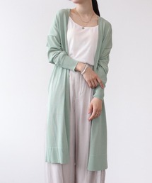 《UVカット/接触冷感/通気性》さらさらロングカーディガン