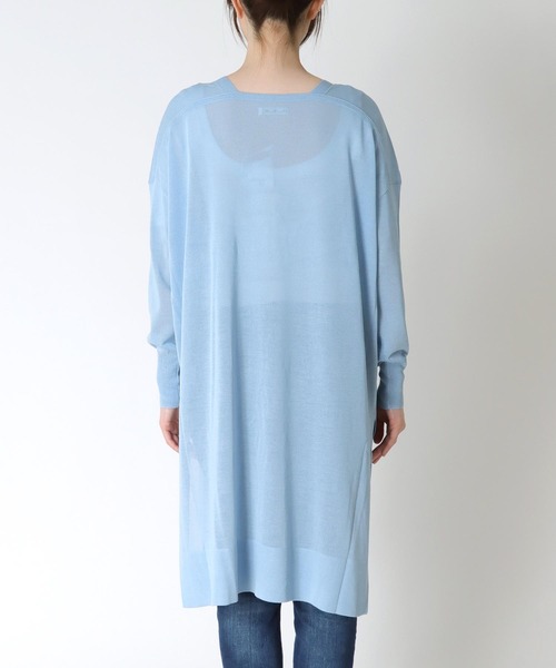 Three Four Time（ｽﾘｰﾌｫｰﾀｲﾑ）の「《UVカット/接触冷感/通気性》さらさらロングカーディガン（カーディガン/ボレロ・レディース・ベージュ/ブラック/ブルー/ライトグリーン・FREE）」の14枚目の写真