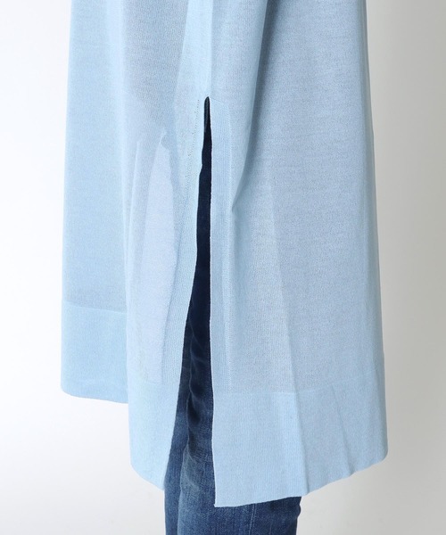 Three Four Time（ｽﾘｰﾌｫｰﾀｲﾑ）の「《UVカット/接触冷感/通気性》さらさらロングカーディガン（カーディガン/ボレロ・レディース・ベージュ/ブラック/ブルー/ライトグリーン・FREE）」の7枚目の写真