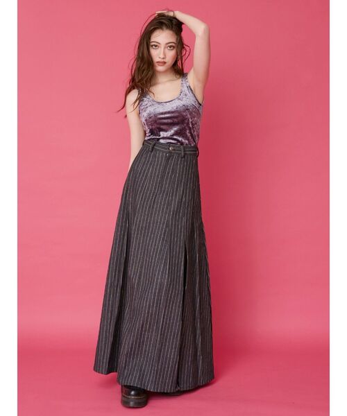 EVRIS（エヴリス）の「サマーベロアカップインタンク【セットアップ着用可能】（タンクトップ・レディース・グレー/ピンク/グリーン・FREE）」の8枚目の写真