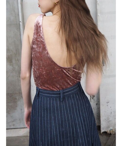 EVRIS（エヴリス）の「サマーベロアカップインタンク【セットアップ着用可能】（タンクトップ・レディース・グレー/ピンク/グリーン・FREE）」の11枚目の写真