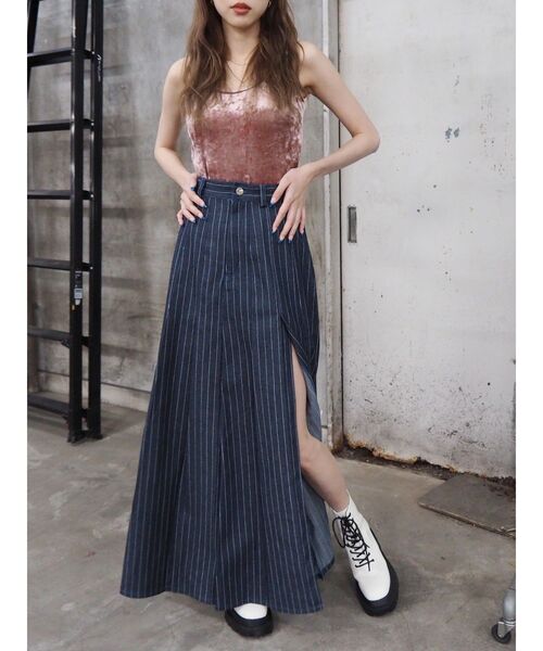 EVRIS（エヴリス）の「サマーベロアカップインタンク【セットアップ着用可能】（タンクトップ・レディース・グレー/ピンク/グリーン・FREE）」の14枚目の写真