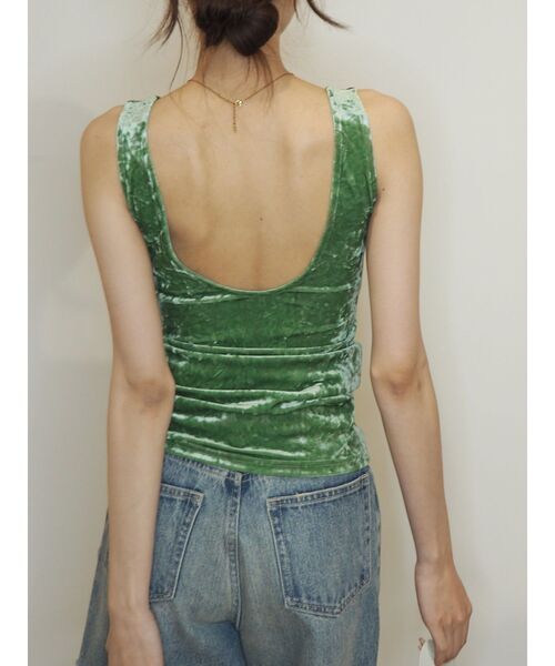 EVRIS（エヴリス）の「サマーベロアカップインタンク【セットアップ着用可能】（タンクトップ・レディース・グレー/ピンク/グリーン・FREE）」の18枚目の写真