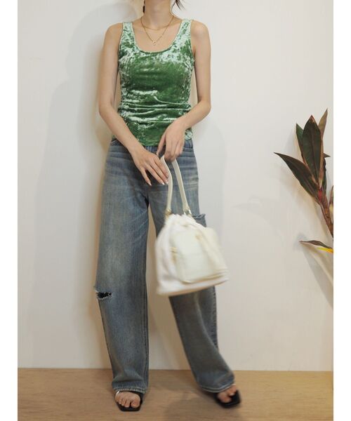 EVRIS（エヴリス）の「サマーベロアカップインタンク【セットアップ着用可能】（タンクトップ・レディース・グレー/ピンク/グリーン・FREE）」の20枚目の写真