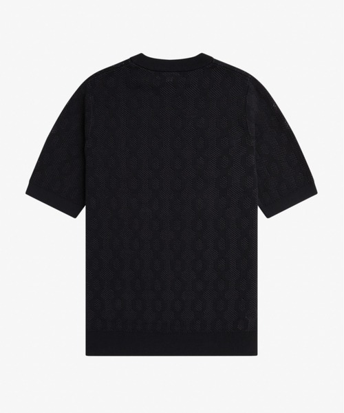 FRED PERRY(フレッドペリー)の「Open Knit T-Shirt(Tシャツ/カットソー・メンズ・ブラック・L/M)」の13枚目の写真