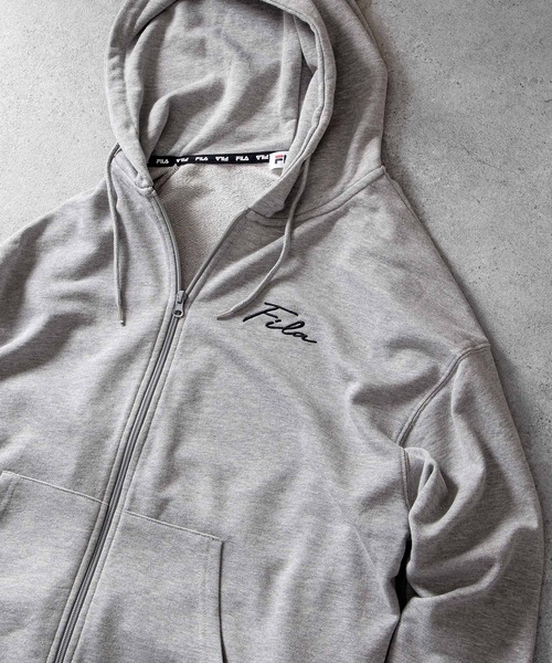 FILA（フィラ）の「【FILA】 【別注】 ワンポイント ロゴ 刺繍 裏毛 長袖 ジップパーカー（パーカー・レディース・杢グレー/ホワイト/ブラック/ネイビー/ブラック系/ホワイト系・MEDIUM/LARGE）」の18枚目の写真
