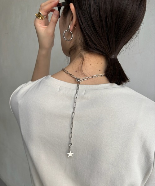 DouDou(ドゥドゥ)の「スターチャームマルチチェーンネックレス(ネックレス・レディース・シルバー/ゴールド・FREE)」の9枚目の写真