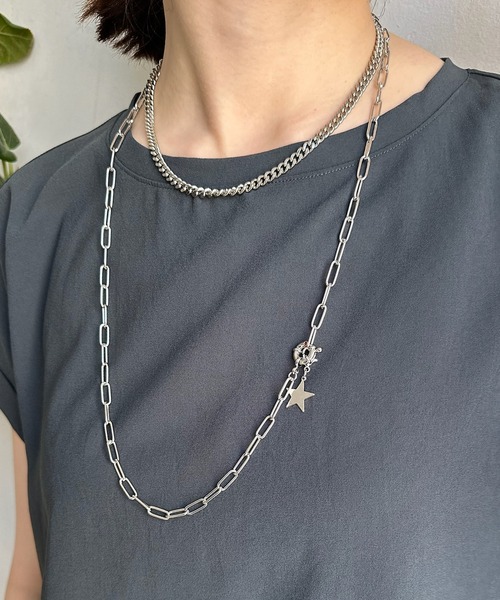DouDou(ドゥドゥ)の「スターチャームマルチチェーンネックレス(ネックレス・レディース・シルバー/ゴールド・FREE)」の14枚目の写真