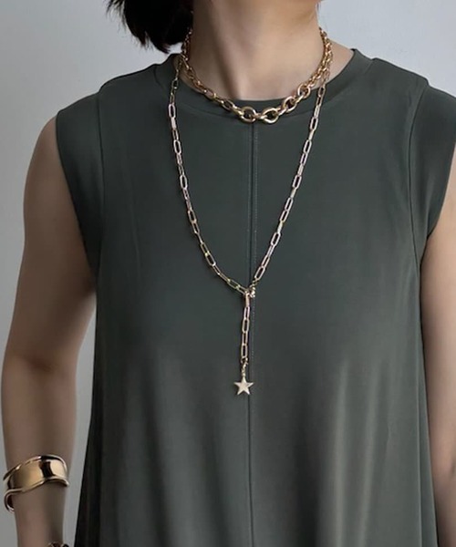 DouDou(ドゥドゥ)の「スターチャームマルチチェーンネックレス(ネックレス・レディース・シルバー/ゴールド・FREE)」の3枚目の写真