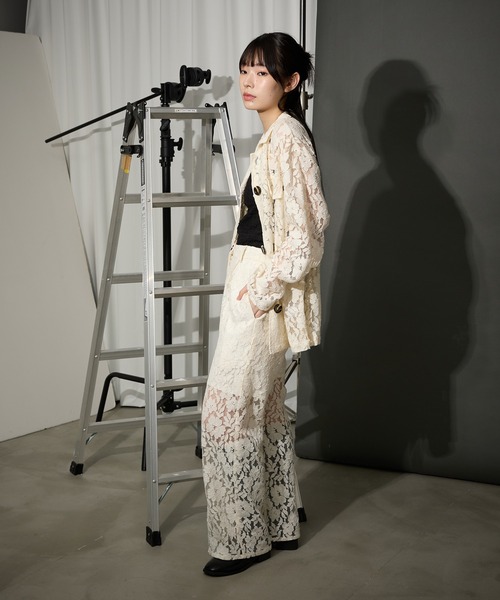 Ellno de Mavie(エルノデメヴィ)の「レースパンツ/SET UP対応(その他パンツ・レディース・アイボリー/ブラック・FREE)」の5枚目の写真