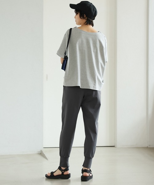 itto...(イット)の「【素早く乾いてさらっと快適!UVカット(UPF50+)&速乾&接触冷感】DRYタッチジョガーパンツ(スウェットパンツ・レディース・チャコール/ミント/ブラック/サンドベージュ・M/L/XL)」の9枚目の写真
