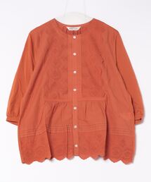 エンブロイダリーレース×天竺ブラウスカーディガン