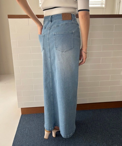 one after another NICE CLAUP(ワンアフターアナザーナイスクラップ)の「【OTONA NICE】ストレッチデニムスカート(デニムスカート・レディース・ブラック/ネイビー/ブルー・SMALL/MEDIUM/LARGE)」の8枚目の写真