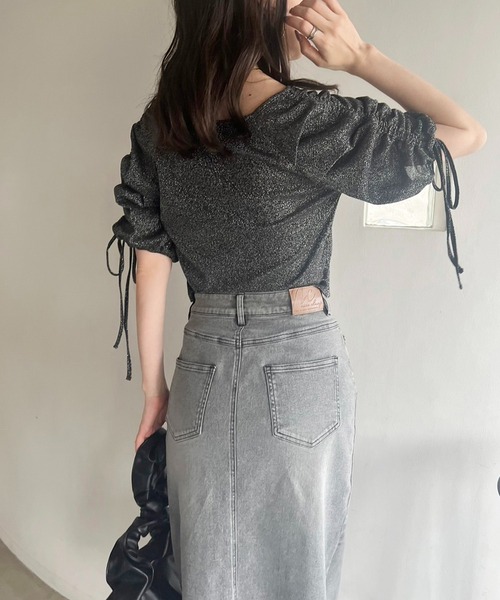 one after another NICE CLAUP(ワンアフターアナザーナイスクラップ)の「【OTONA NICE】ストレッチデニムスカート(デニムスカート・レディース・ブラック/ネイビー/ブルー・SMALL/MEDIUM/LARGE)」の15枚目の写真