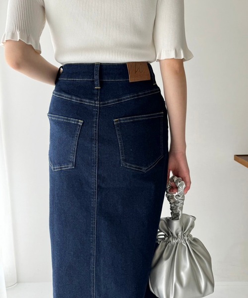 one after another NICE CLAUP(ワンアフターアナザーナイスクラップ)の「【OTONA NICE】ストレッチデニムスカート(デニムスカート・レディース・ブラック/ネイビー/ブルー・SMALL/MEDIUM/LARGE)」の11枚目の写真
