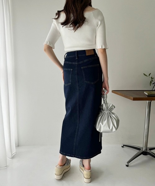 one after another NICE CLAUP(ワンアフターアナザーナイスクラップ)の「【OTONA NICE】ストレッチデニムスカート(デニムスカート・レディース・ブラック/ネイビー/ブルー・SMALL/MEDIUM/LARGE)」の14枚目の写真