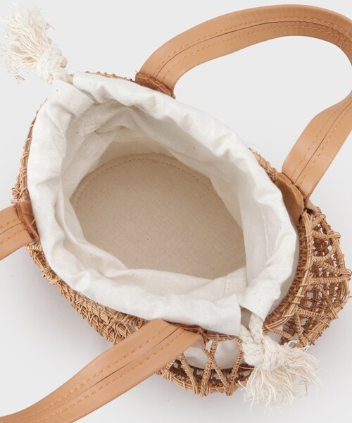 GALLEST（ギャレスト）の「◆【TARANGO】レザーハンドルかごバック（トートバッグ・レディース・ブラック/アイボリー・00）」の8枚目の写真