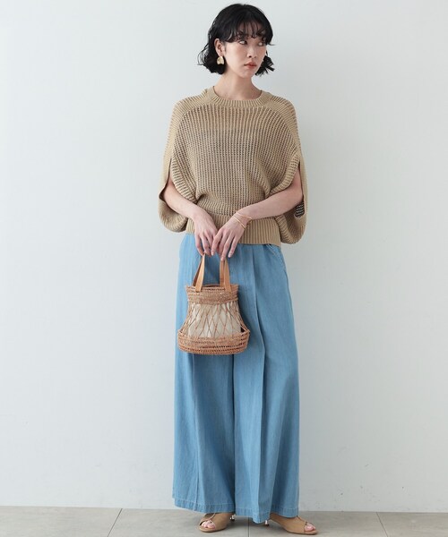 GALLEST（ギャレスト）の「◆【TARANGO】レザーハンドルかごバック（トートバッグ・レディース・ブラック/アイボリー・00）」の11枚目の写真