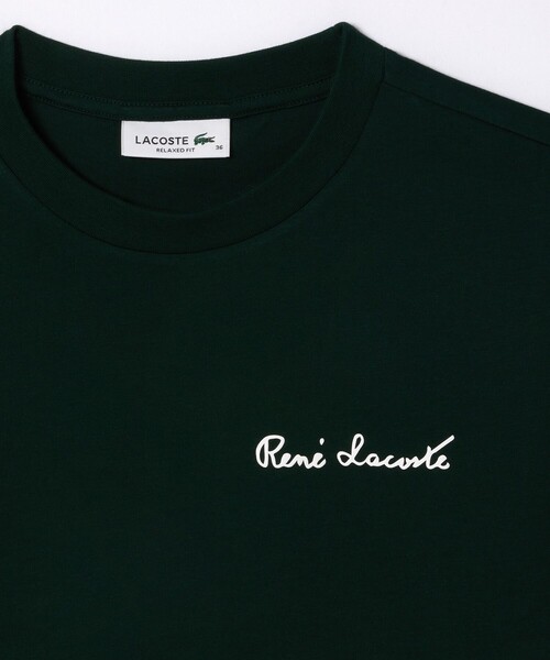 LACOSTE(ラコステ)の「ルネ・ラコステシグネチャー ワイド&クロップド丈Tシャツ(Tシャツ/カットソー・レディース・ライトブルー/ダークグリーン・34/36/38/40)」の14枚目の写真