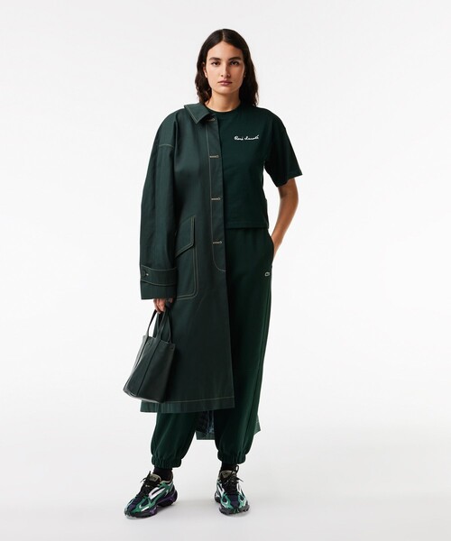 LACOSTE(ラコステ)の「ルネ・ラコステシグネチャー ワイド&クロップド丈Tシャツ(Tシャツ/カットソー・レディース・ライトブルー/ダークグリーン・34/36/38/40)」の16枚目の写真