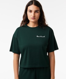 ルネ・ラコステシグネチャー ワイド＆クロップド丈Tシャツ