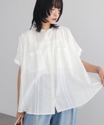 Green　Parks | I　バンドカラーデザイン5分袖シャツ(シャツ/ブラウス)