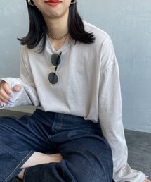 [By/m/バイエム] スラブ調 オーバーサイズシアーTシャツ