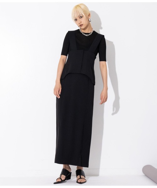 Settimissimo（セッティミッシモ）の「バックスリットナローロングスカート（スカート・レディース・ブルー/ブラック・FREE）」の7枚目の写真