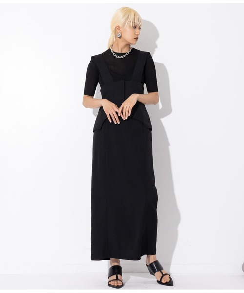 Settimissimo（セッティミッシモ）の「バックスリットナローロングスカート（スカート・レディース・ブルー/ブラック・FREE）」の8枚目の写真