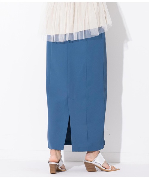 Settimissimo（セッティミッシモ）の「バックスリットナローロングスカート（スカート・レディース・ブルー/ブラック・FREE）」の12枚目の写真