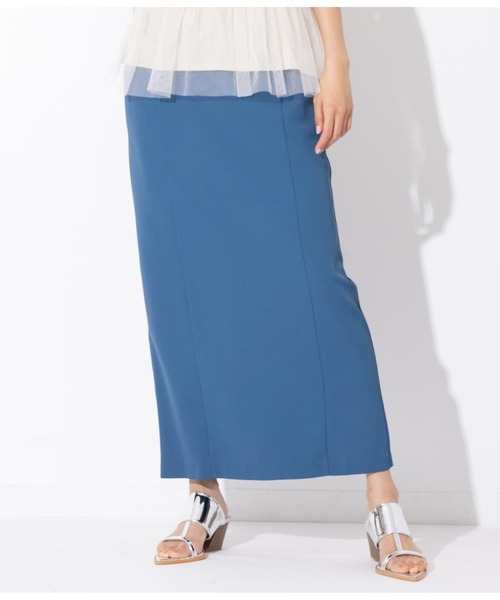 Settimissimo（セッティミッシモ）の「バックスリットナローロングスカート（スカート・レディース・ブルー/ブラック・FREE）」の10枚目の写真