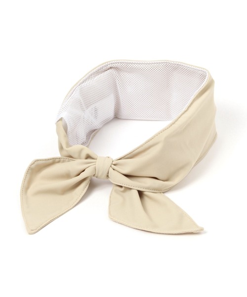 studio CLIP（スタディオクリップ）の「クーリングネックスカーフ（バンダナ/スカーフ・レディース・ベージュ/グレー・FREE）」の2枚目の写真