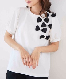 リボンパフスリーブTシャツ