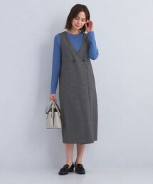 green label relaxing | ［size SHORT/TALLあり］ウールライク ジャンスカ -ウォッシャブル・防シワ-(ジャンパースカート)