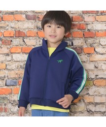 KP BOY（ケーピーボーイ）の「恐竜刺しゅう袖ライン付きブルゾン(110～150)（ブルゾン）」