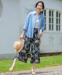 ガウチョ」に該当するブルー・ネイビー/青色系のファッション