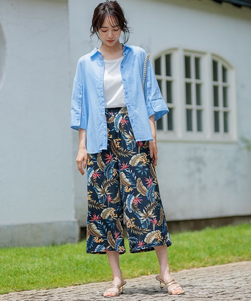 今期極美品　ビアズリー　ガウチョパンツ ヒンヤリ冷感イージーガウチョパンツ52丈（その他パンツ